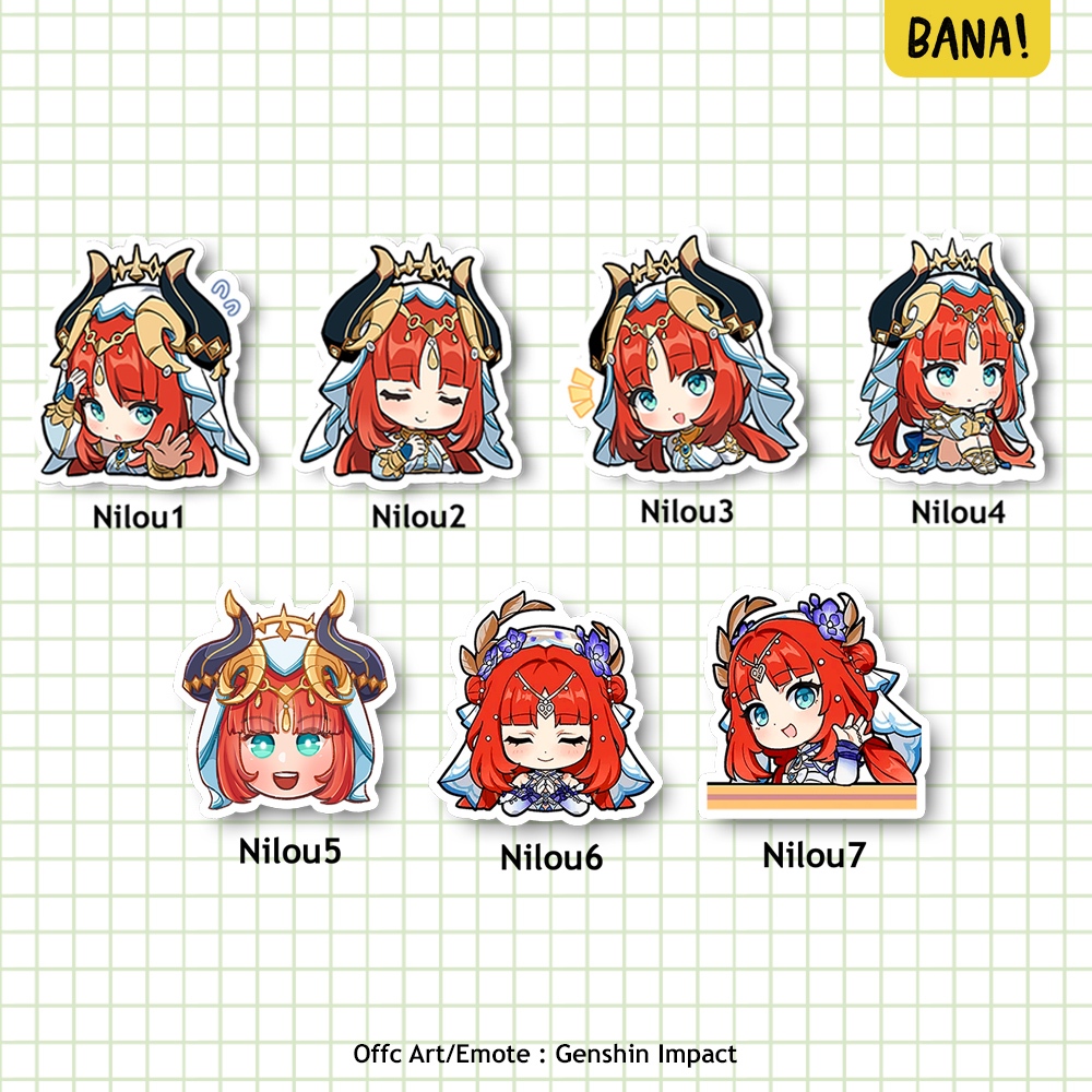 

Stiker NILOU Genshin Impact Sticker Vinyl Waterproof Bijian | BANA
