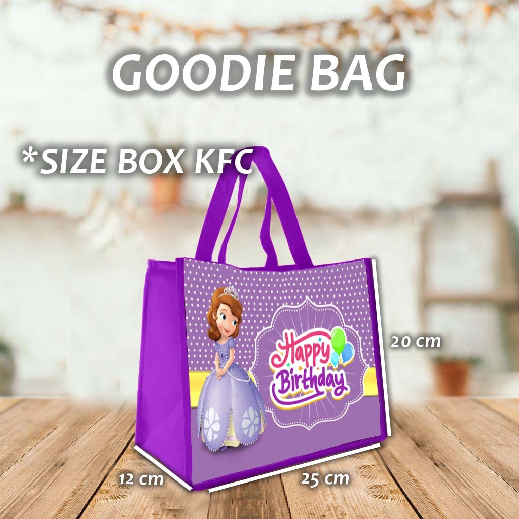 

Tas Ultah motif sofia Goodie Bag Souvenir Ulang Tahun Aqiqah Nama Foto Kartun Anak Lucu kode # 4