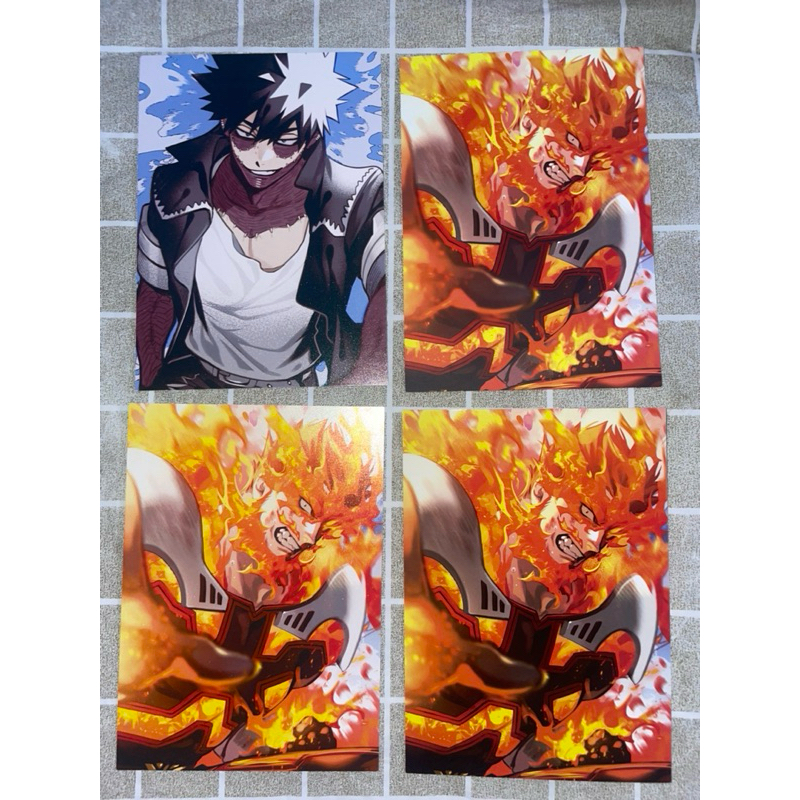 postcard my boku no hero academia dabi touya todoroki endeavor enji endeavour onegingek kadeart