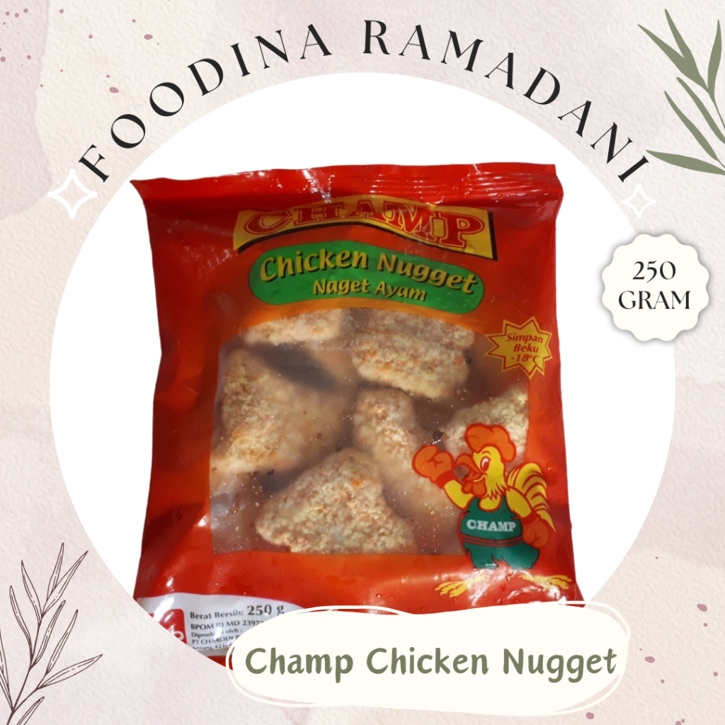 

CHAMP NAGET Ayam - Chicken Nugget Fresh [ Berat 250gr ] Harga Per BKS