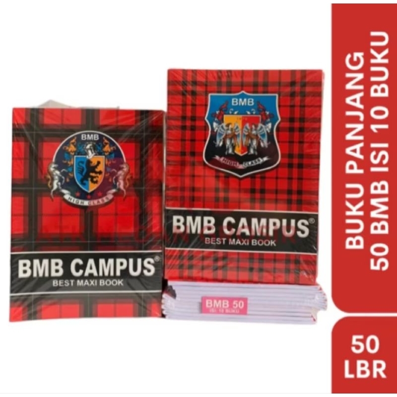 

Buku Tulis BMB 50 Lbr (per pak 10 buku)