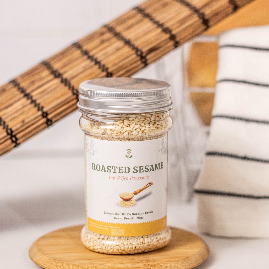 

STOCK MASIH BANYAK Tani Organic Roasted White Sesame Seed 7gr Wijen Putih Botol