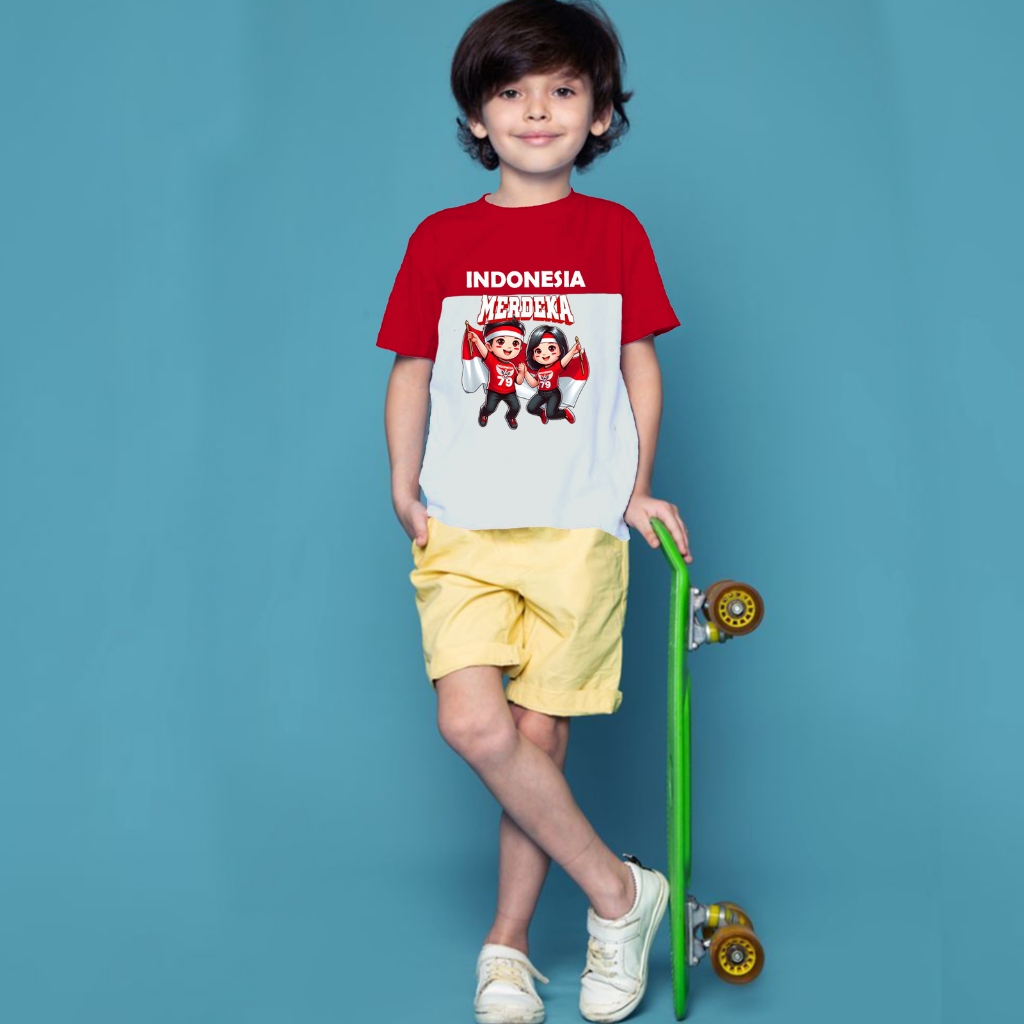 Kaos anak HUT RI | Kaos Agustusan | Kaos 17 Agustus | Kaos Kemerdekaan | Kaos Merah Putih