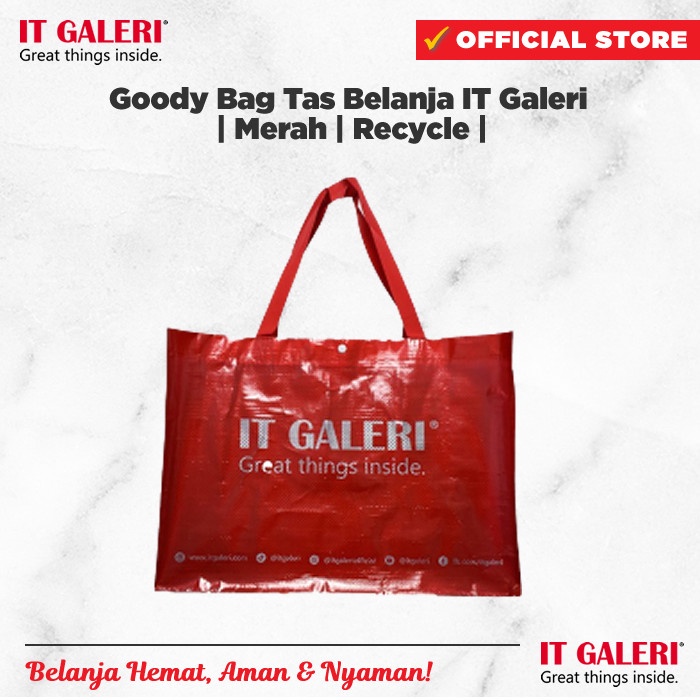 

Diskon 5 Barang Terpilih Goody Bag Tas Belanja IT Galeri Merah Recycle