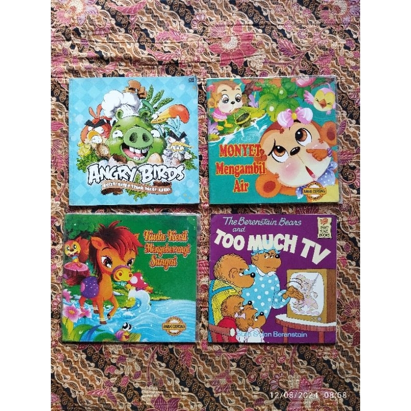 Buku Seri Cerita Anak Cerdas, ANGRY BIRDS, MONYET Mengambil Air, Kuda Kecil Menyeberangi Sungai, The