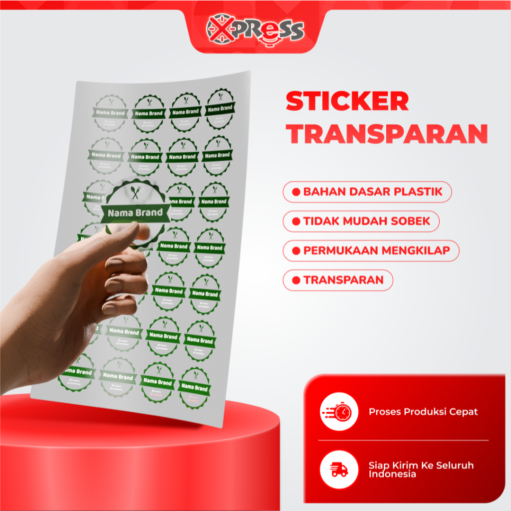 

Stiker Label Transparant/ Stiker Transparant/ Vinyl Transparant A3 Free Cutting