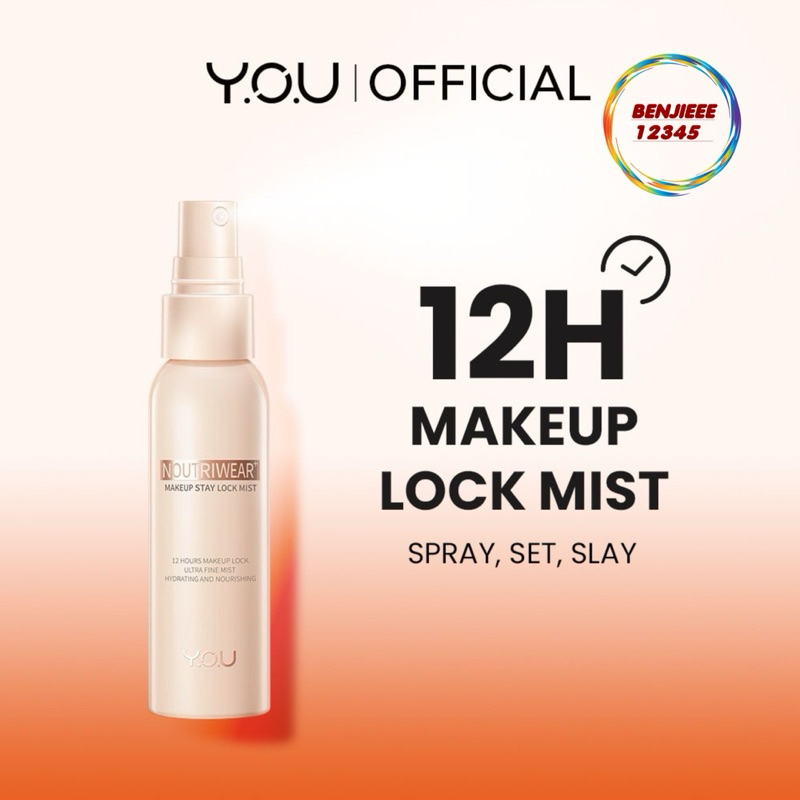 YOU Noutriwear+ Makeup Stay Lock Mist setting spray oil control hydrating Nourishing NoutriWear 55ml