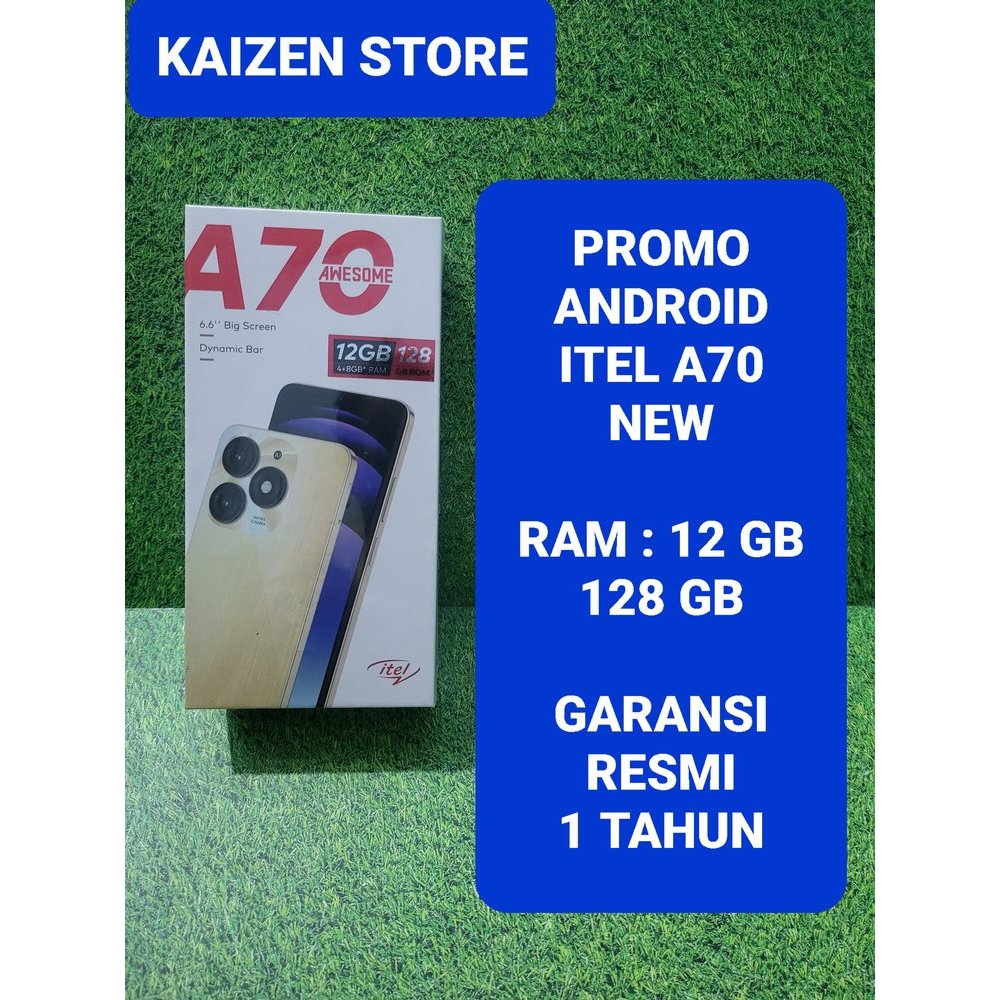 ITEL A70 RAM 12 GB MEMORI 128 GB ANDROID RAM BESAR GARANSI 1 TAHUN HP ANDROID GARANSI 1 TAHUN RESMI 