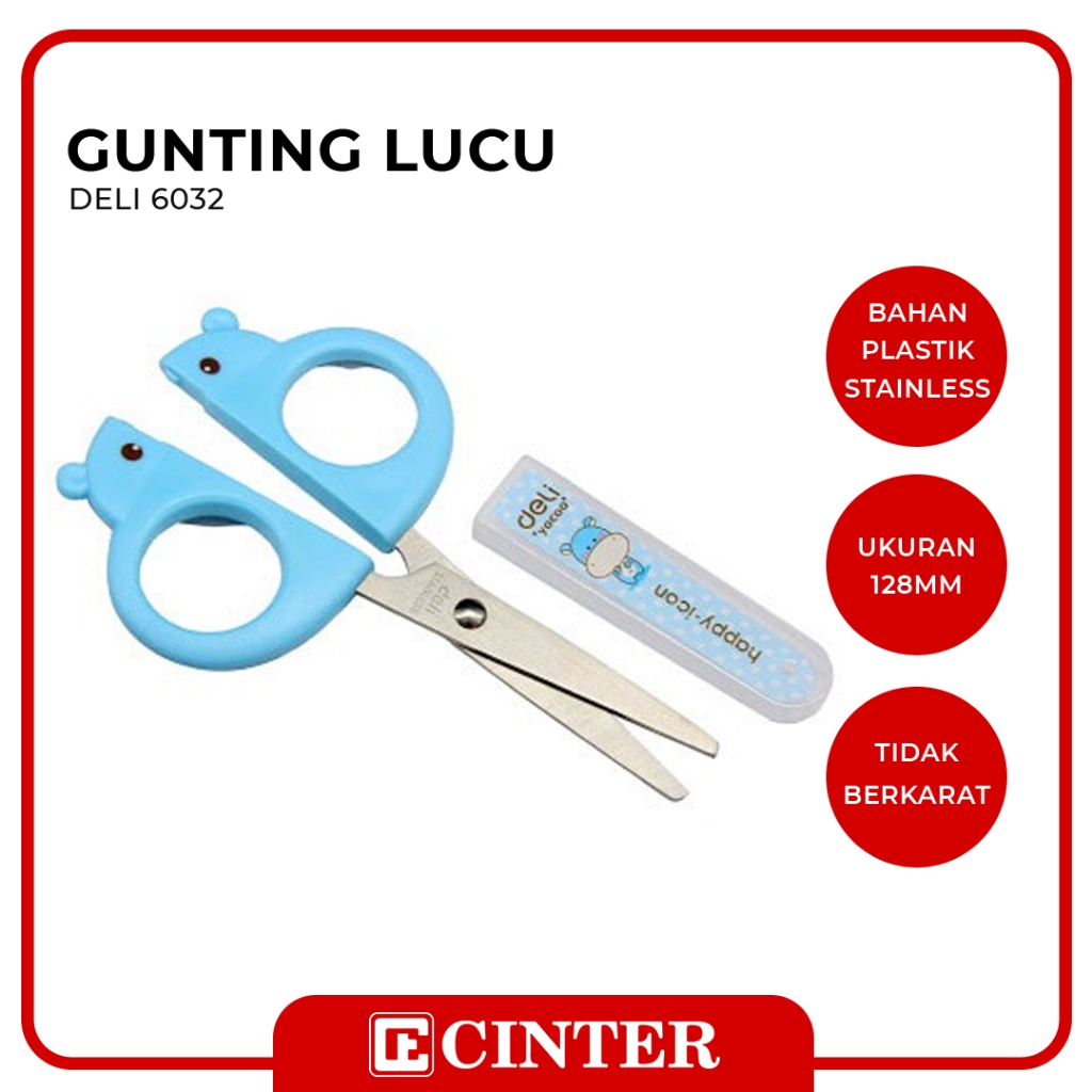 

DELI - GUNTING AMAN UNTUK ANAK-ANAK / SCISSORS UNTUK ANAK 6032