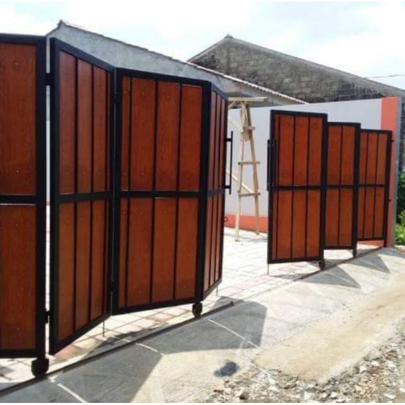 Pagar besi lipat motif minimalis berkualitas