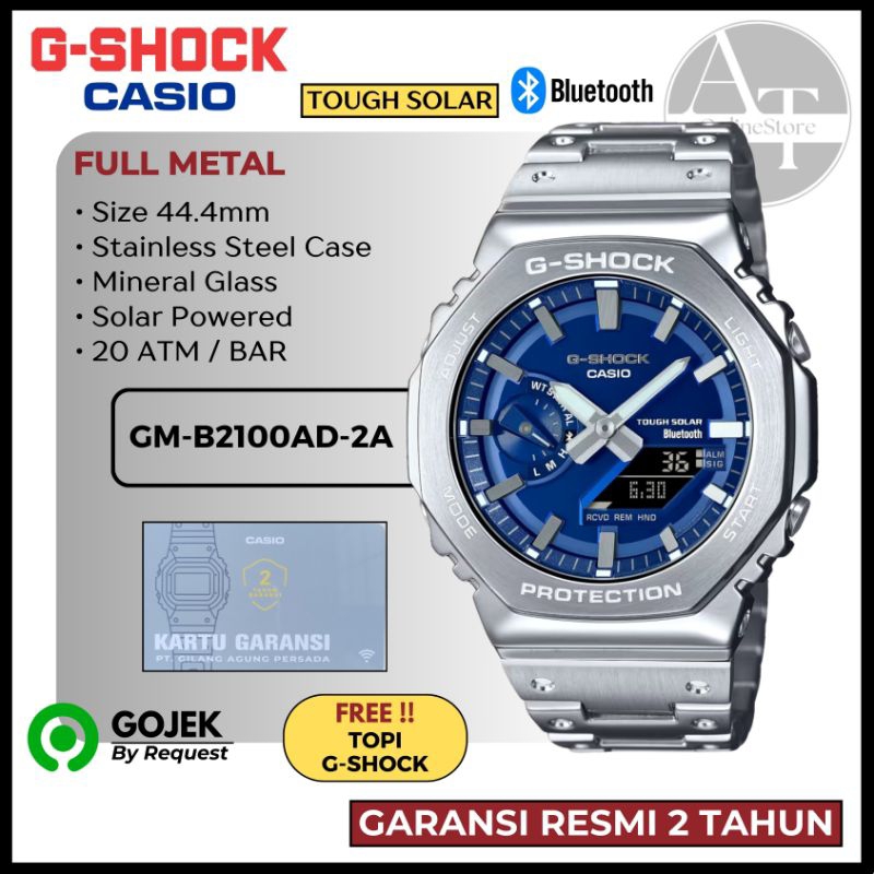 Jam Tangan Pria Casio G-SHOCK GM-B2100AD-2A GMB2100AD Solar Powered ORIGINAL Resmi