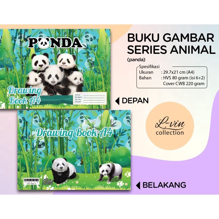 

SERBA MURAH Buku Gambar A 4 Animal 8 gram Buku Gambar Fancy Harga 1 Pcs