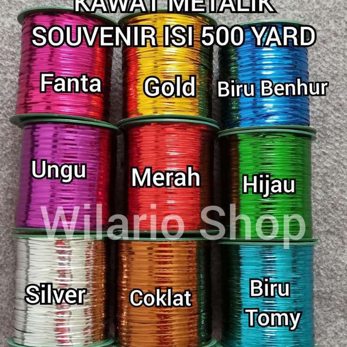 

BIG SALE PITA KAWAT SOUVENIR PITA KAWAT METALIK KAWAT PITA SOUVENIR TWIST TIE ISI 5 YARD 45 METER