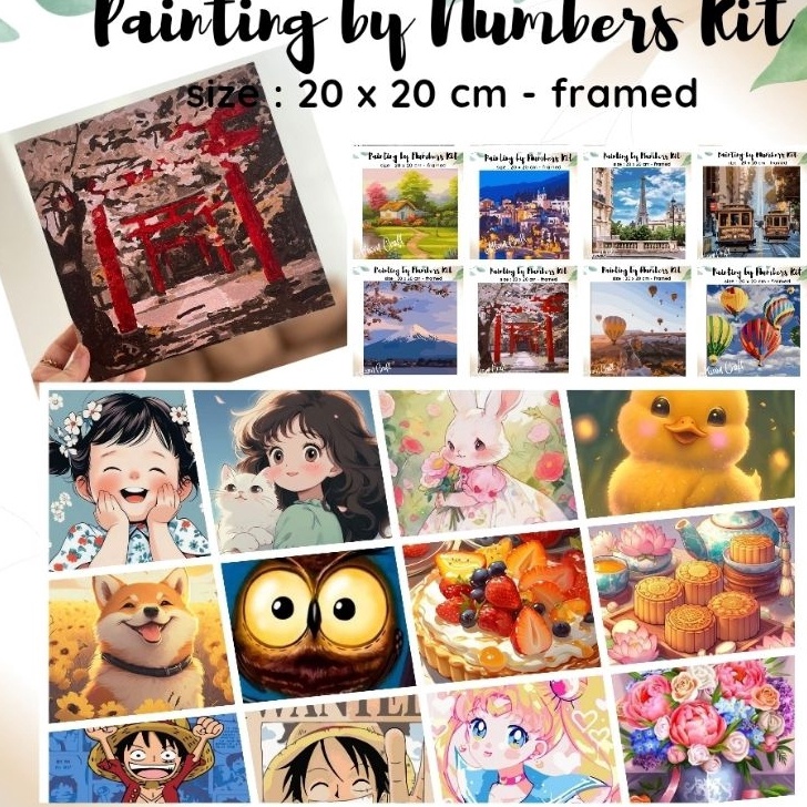 

MURRRMERRR mini diy paint by number kit ready jakarta painting by numbers 2x2cm world series