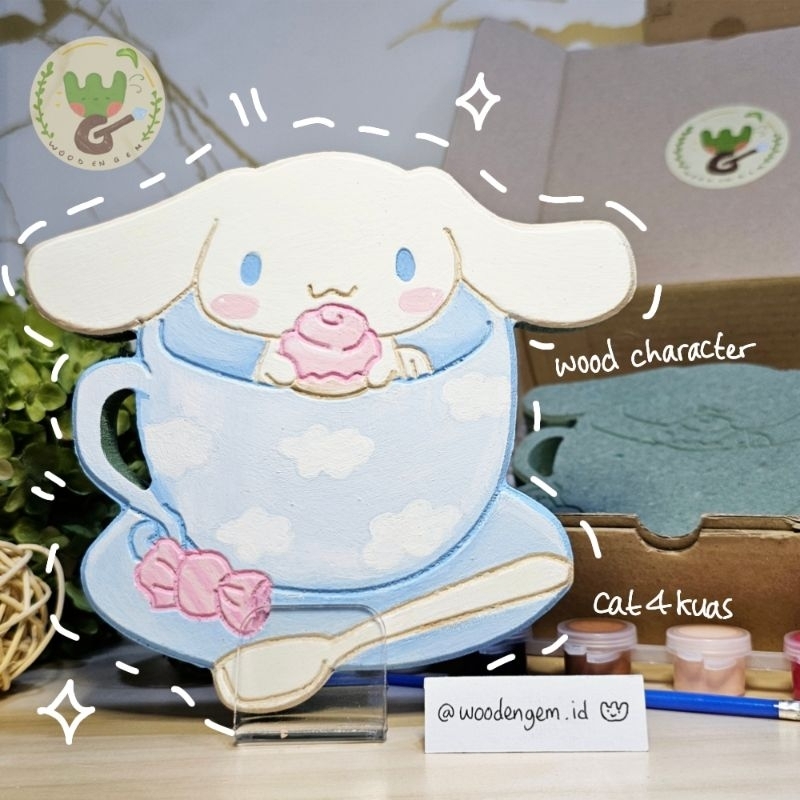 

Wood Character Painting Kit Melukis Kayu Karakter Mainan Anak Lucu Hampers Cinnamoroll Spoon Sanrio