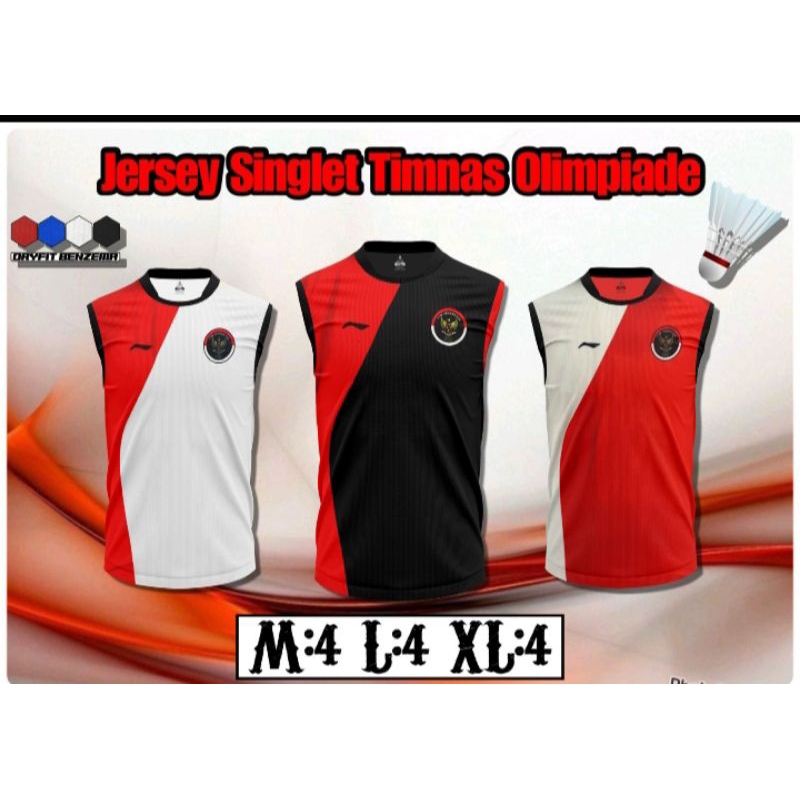 Kaos badminton singlet/lekbong