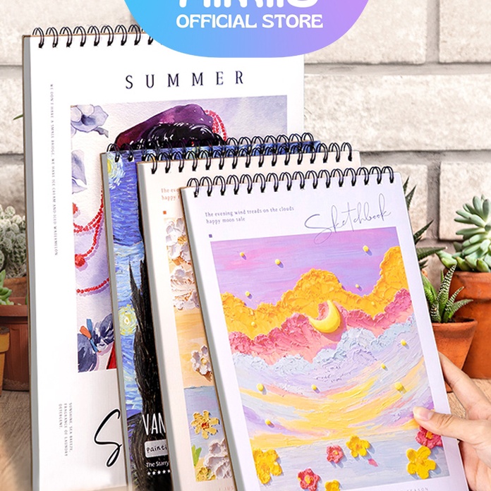 

PALING LARIS READY Aimilo Buku Gambar A4 Aesthetic Sketchbook Vertikal Jilid Spiral 45 Lembar 113 GSM