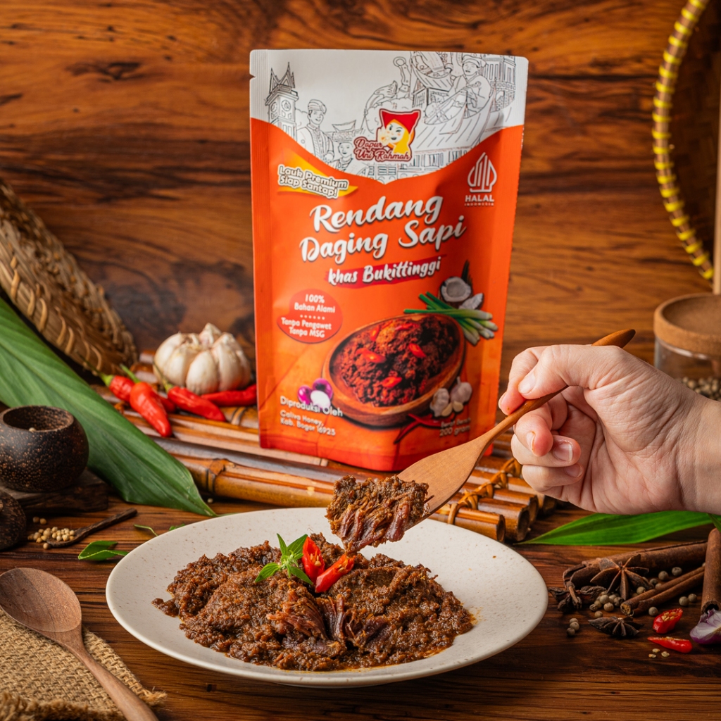 

Rendang Padang Asli 200gr | Rendang Daging 200gr | Rendang Daging Sapi 100% Minang asli 200gr HALAL | Rendang Daging Sapi Asli Padang