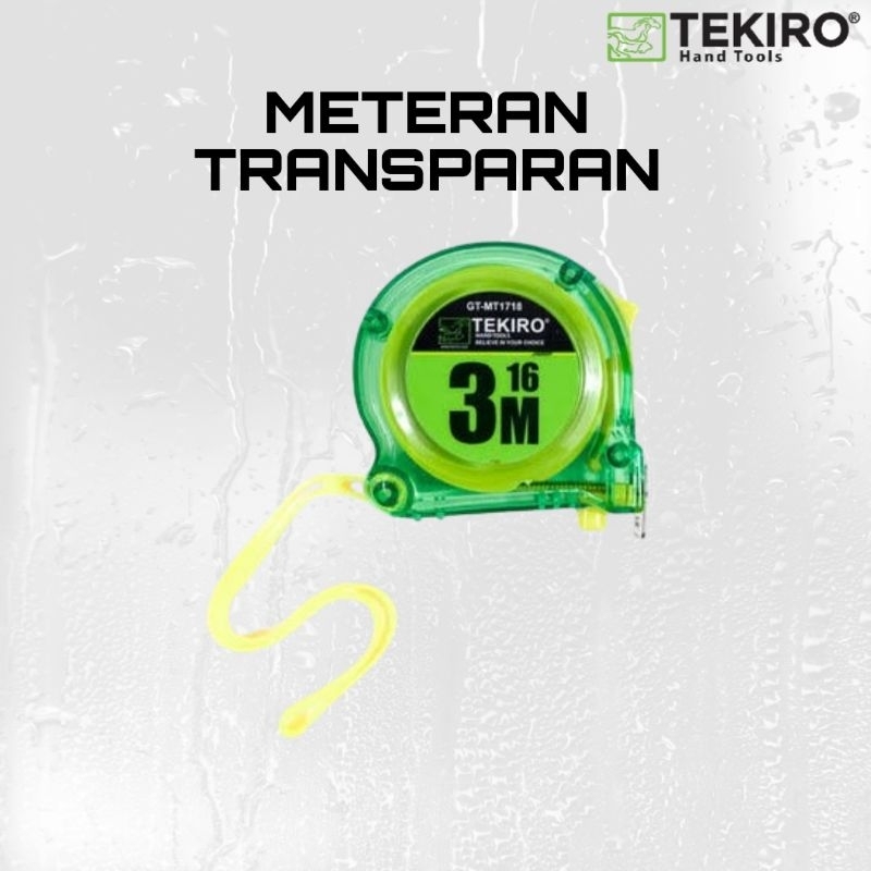 Meteran Transparan Tekiro 3 Meter. Meteran Tekiro