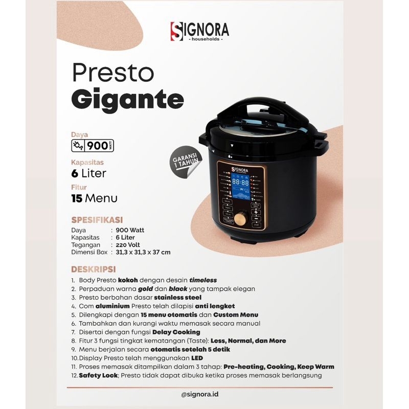 presto Gigante signora