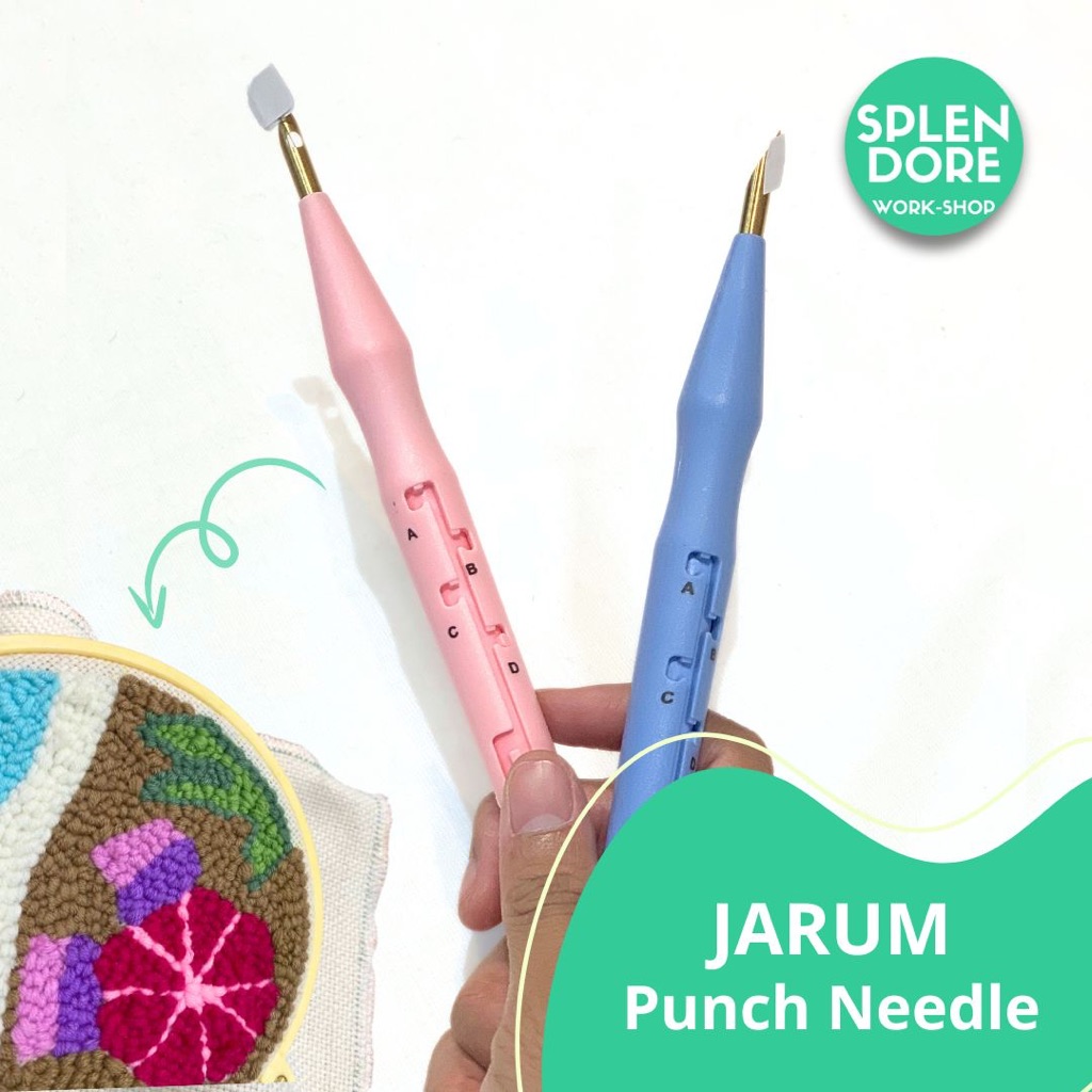 punch needle plastik adjustable tool Embroidery needle pen punch DIY