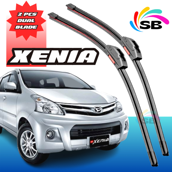 WIPER XENIA 2010 DOUBLE KARET WIPER XENIA 2012 DUA KARET WIPER XENIA 2016 DUAL BLADE WIPER XENIA 201