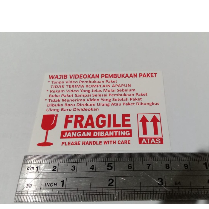 

Sticker Perhatian Video Unboxing Stiker Label Pengiriman Online Shop 50 Lembar
