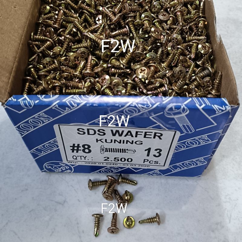 #8X13 SDS WAFER KUNING L SEKRUP SDS WAFER HEAD 8X13 SEKRUP KEPALA GEPENG