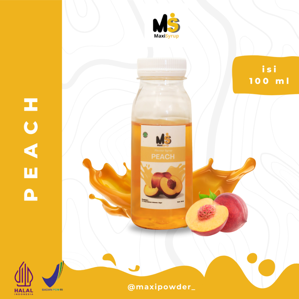 

Syrup Rasa Peach 100ml / Sirup Peach Termurah / MaxiSyrup