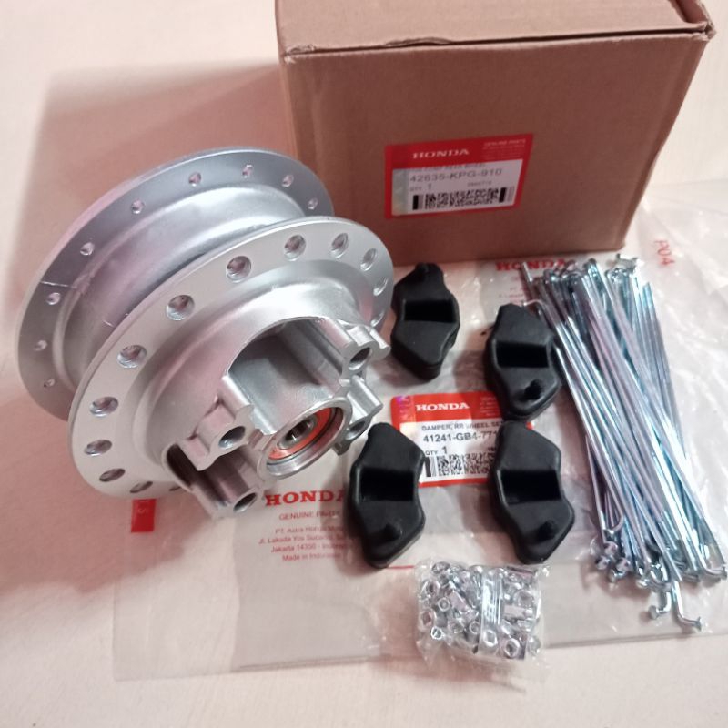 Tromol Cakram Belakang plus jari jari dan karet tromol Supra x 125 DD Double Disc