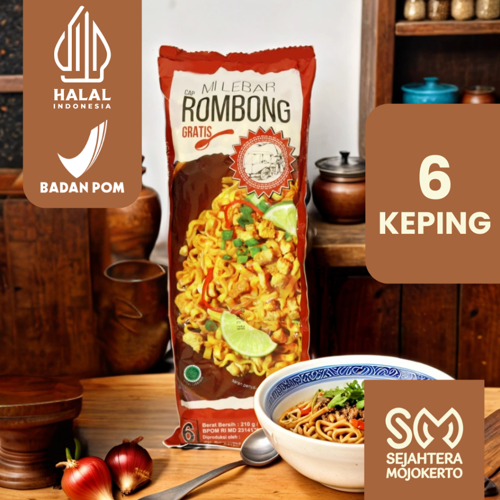 Mie Lebar Lezat Cap Rombong - Lokal Halal BPOM