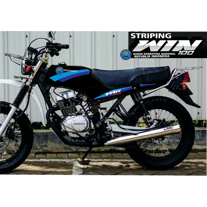 stiker motor - striping HONDA WIN 100 sticker variasi kendaraan dinas