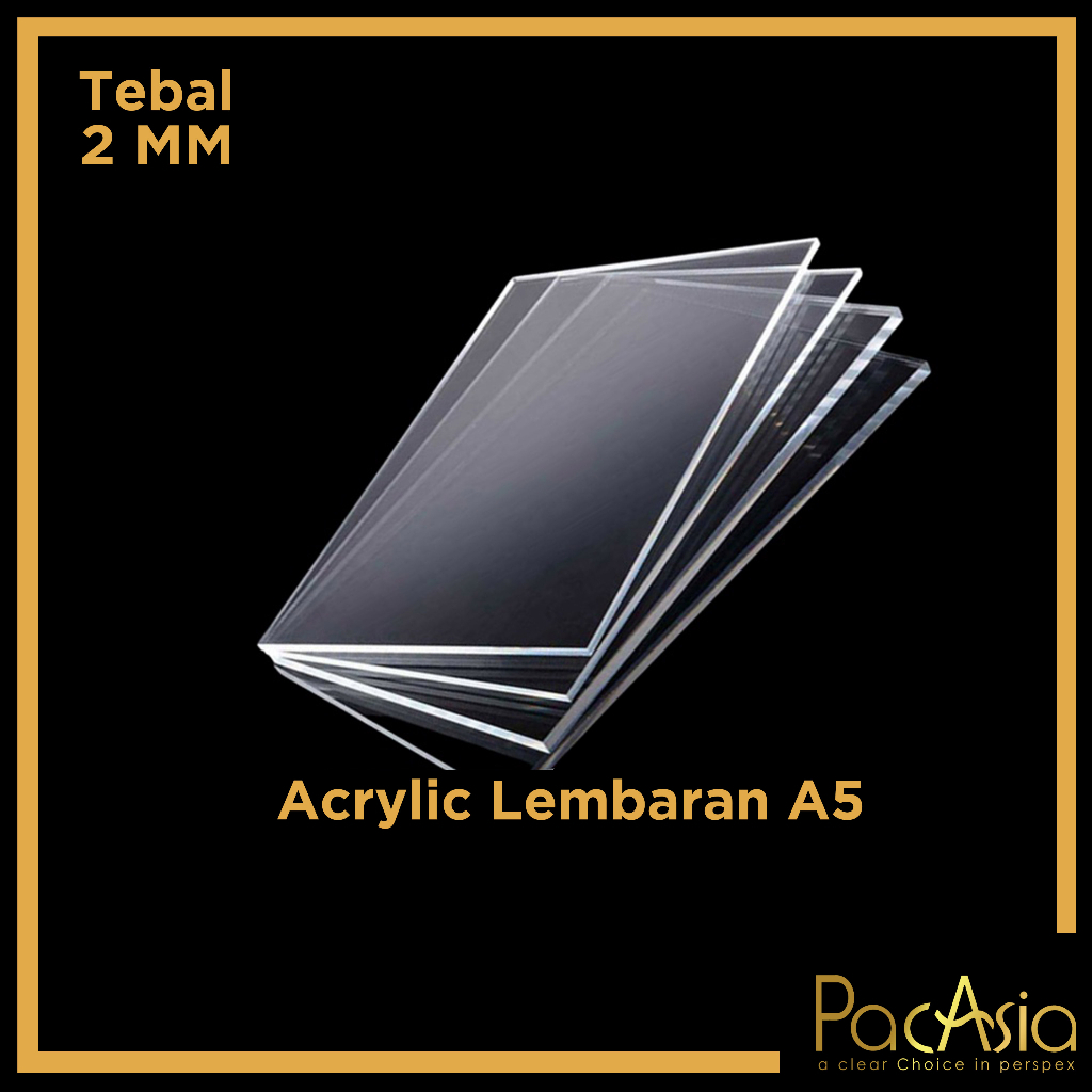 

Acrylic Bening Lembaran Ukuran A5 Tebal 2mm