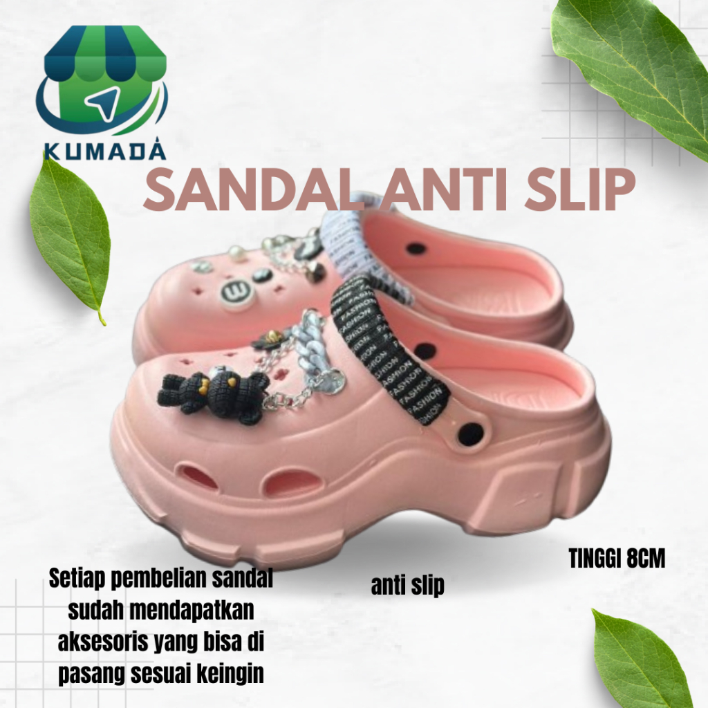 Sandal Wanita Sandal Crops Premium Sandal Sepatu Baim Sandal Tinggi 8cm Sandal Viral