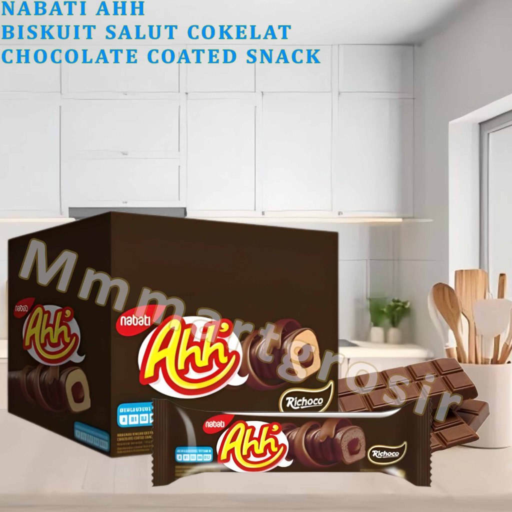 

Nabati / Biskuit Salut Cokelat / Biskuit Chocolate Coated Snack / 20pcs x 4gr