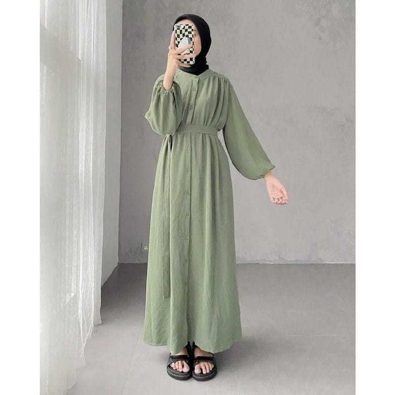 GAMIS KRINKLE AIR FLOW -GAMIS WANITA MUSLIM ELEGAN -GAMIS WANITA JUMBO TERBARU -BAJU GAMIS WANITA TE