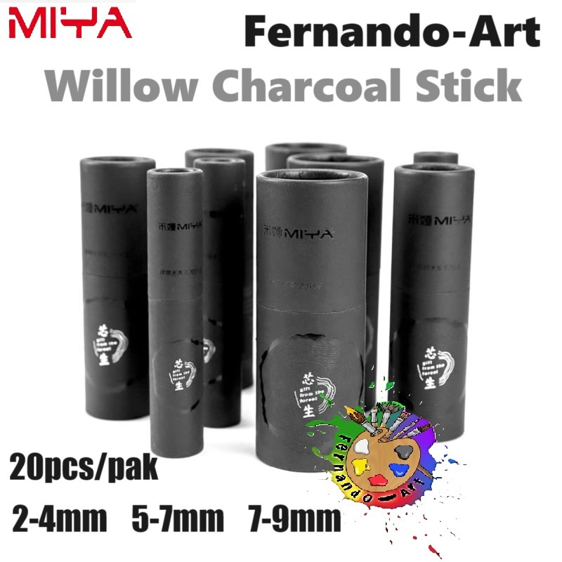 

Miya Himi Black Willow Charcoal Stick Box 20 PCS - Drawing Dharcoal