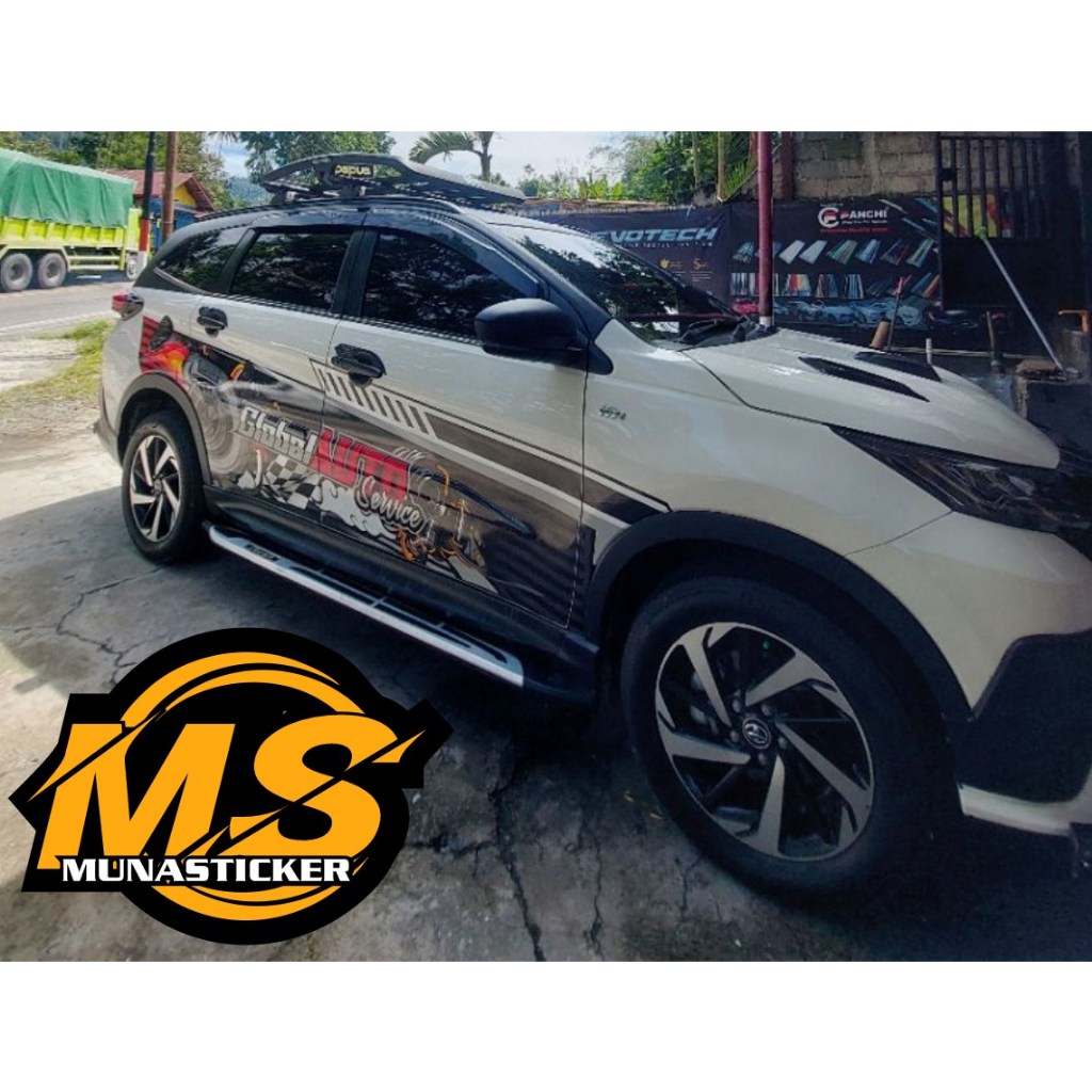 DECAL STIKER STRIPING MOBIL TOYOTA RUSH /VARIASI STICKER MOBIL TOYOTA RUSH MOBIL KIJANG KAPSUL