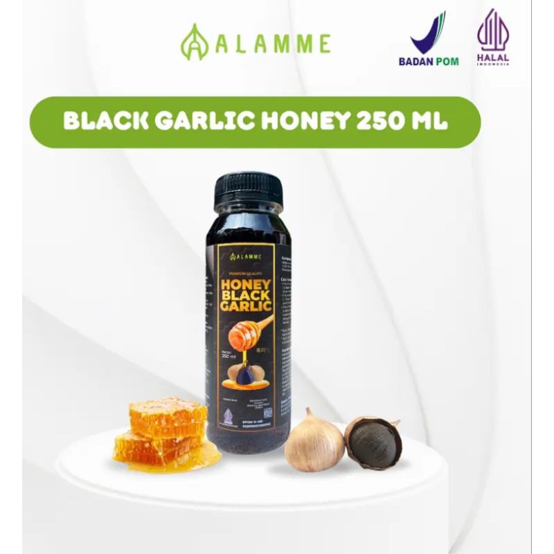 

Black Garlic Honey Madu Bawang Hitam Tunggal 250ml manis asam Syrup Bebas gula