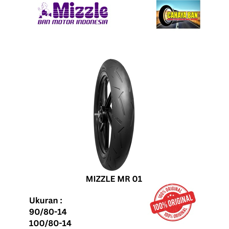 BAN LUAR TUBELESS MIZZLE MR 01 RING 14 90/80-14 100/80-14 RACING SOFT COMPOUND TL