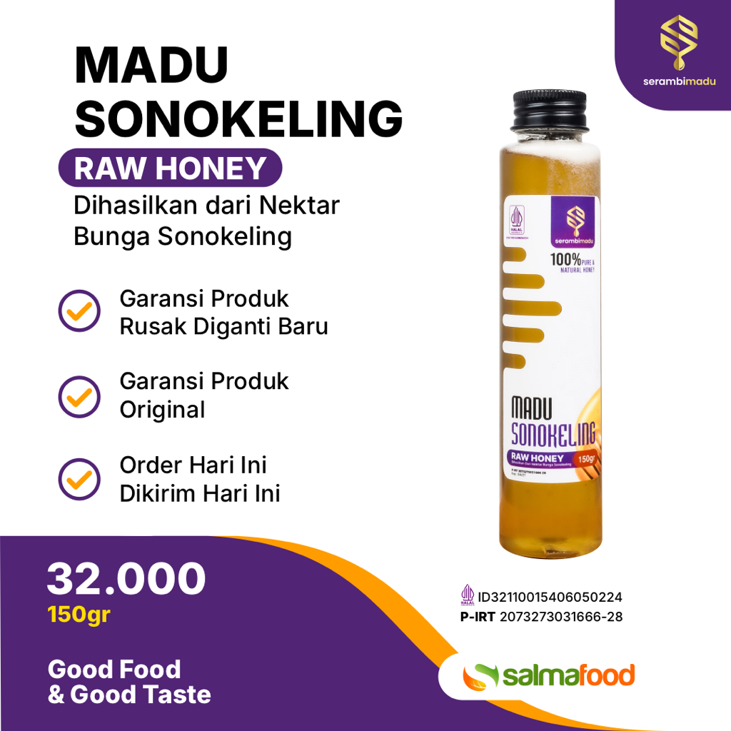 

Salmafood Madu Sonokeling Murni Raw Honey Serambimadu