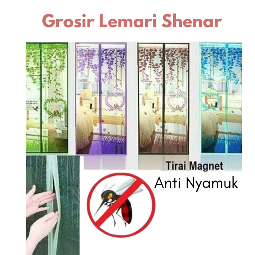 SHENAR TIRAI NYAMUK PINTU JENDELA MAGNET PLASTIK PVC