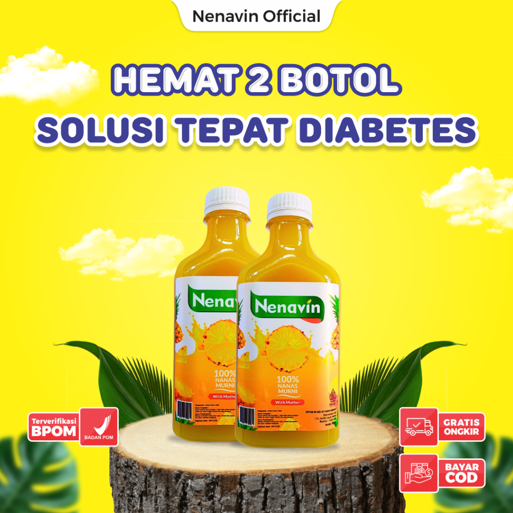 

Solusi Tepat Diabetes NENAVIN Cuka Nanas 2 Botol