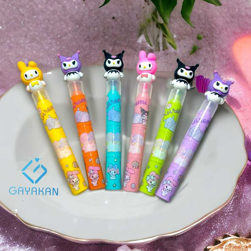 

Stabilo Highlighter 3 Warna Model Karakter Boneka Clay Multiwarna