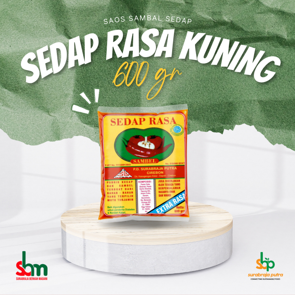 

SAOS SEDAP RASA (KUNING) 600 gr / SAUS SAMBAL KHAS CIREBON / SAOS CIREBON / GROSIR SAOS