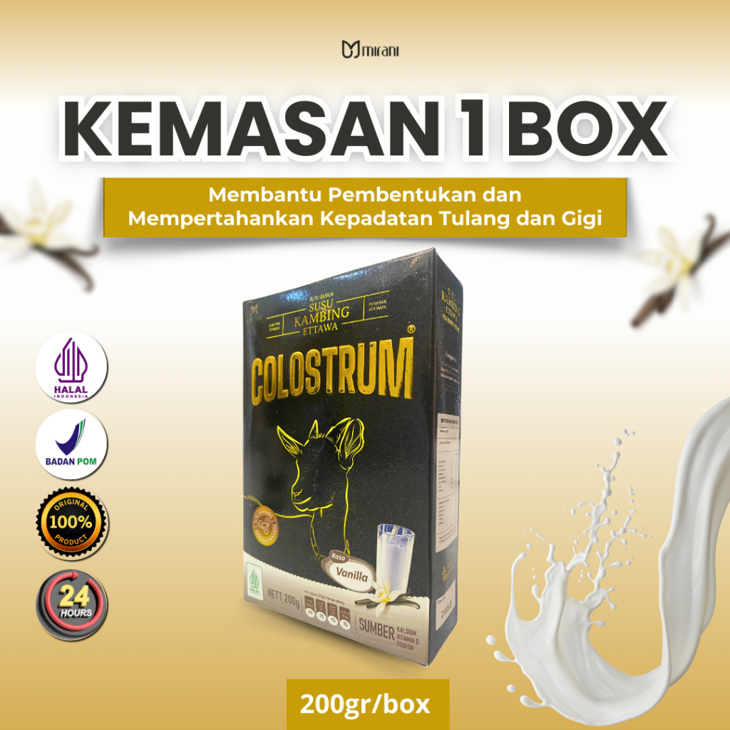 

[Halal MUI BPOM] Susu Kambing Etawa Colostrum Solusi mengatasi pernapasan nyeri tulang asma Asli pegal linu 5 kali berkhasiat mencegah asam lambung colostrum Etawalin