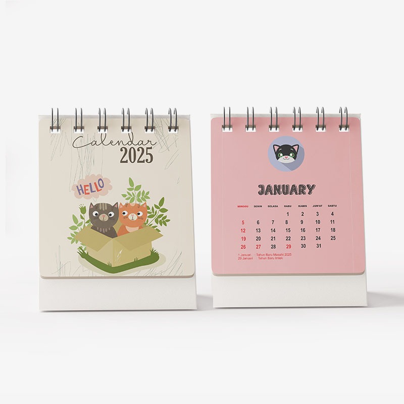 

KALENDER MEJA 2025 DESAIN KUCING