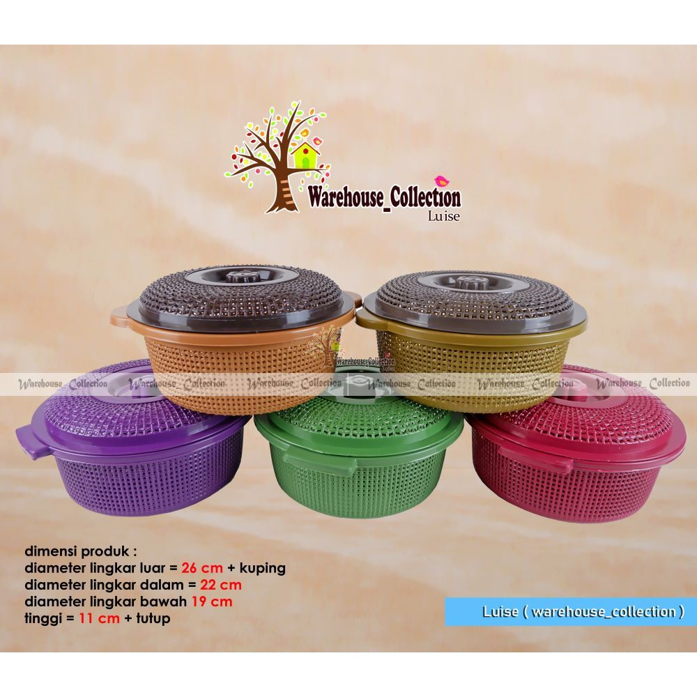 Cod 6Pcs CETING NASI TUTUP Tempat Nasi Tutup Plastik Murah /Bakul Nasi / Tempat Berkat/ Wakul Tutup 