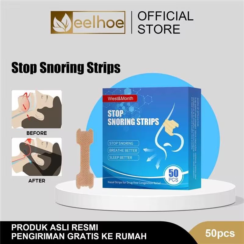 West&Month Stop Snoring Strips 50pcs Nasal Dilation Tape丨Breathe Right Nasal Strips丨Nasal Strip Anti