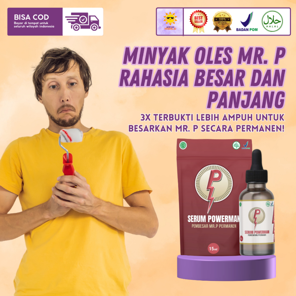 POWERMAN SERUM Serum Pembesar Mr.P - Serum Permanen Minyak Oles Pijat P - MINYAK HERBAL